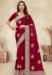 Picture of Elegant Crepe & Silk Dark Red Saree