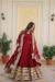 Picture of Statuesque Georgette Fire Brick Readymade Gown