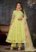 Picture of Appealing Net Pale Golden Rod Anarkali Salwar Kameez