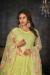 Picture of Appealing Net Pale Golden Rod Anarkali Salwar Kameez