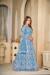 Picture of Enticing Net Cadet Blue Anarkali Salwar Kameez