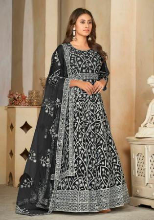 Picture of Alluring Net Black Anarkali Salwar Kameez