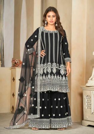 Picture of Marvelous Georgette Black Anarkali Salwar Kameez