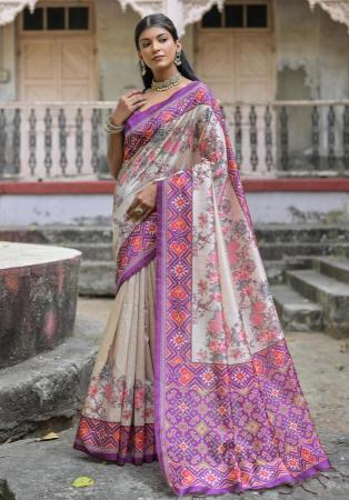 Picture of Sublime Silk Silver Saree