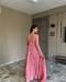 Picture of Georgette & Organza Light Pink Readymade Gown