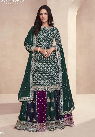 Picture of Pretty Chiffon Maroon Straight Cut Salwar Kameez