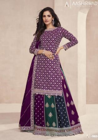 Picture of Fascinating Chiffon Sienna Straight Cut Salwar Kameez