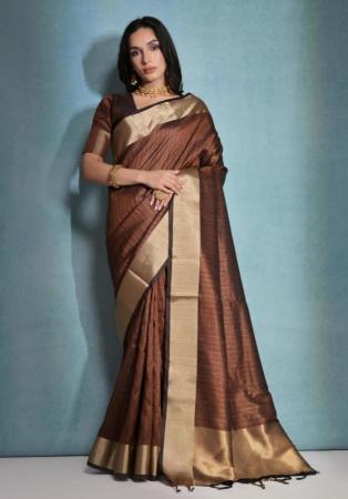 Picture of Alluring Silk Dark Olive Green Saree