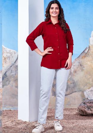 Picture of Nice Cotton Maroon Kurtis & Tunic