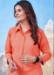 Picture of Charming Cotton Light Salmon Kurtis & Tunic