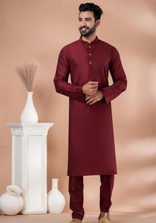 Picture of Wonderful Crepe Maroon Salwar Kameez Offer