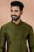 Picture of Well Formed Crepe Dark Olive Green Salwar Kameez Offer