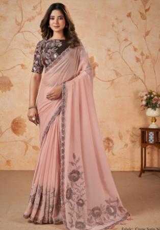 Picture of Bewitching Chiffon & Satin & Silk Tan Saree