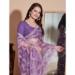 Picture of Shapely Net Rosy Brown Saree