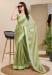 Picture of Resplendent Chiffon Dark Olive Green Saree