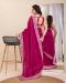 Picture of Resplendent Chiffon Medium Violet Red Saree