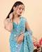 Picture of Pleasing Net Cadet Blue Saree