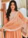 Picture of Georgette Dark Salmon Straight Cut Salwar Kameez