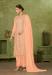 Picture of Georgette Light Salmon Straight Cut Salwar Kameez