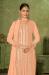 Picture of Georgette Light Salmon Straight Cut Salwar Kameez