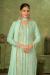 Picture of Georgette Dark Sea Green Straight Cut Salwar Kameez