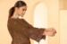 Picture of Exquisite Georgette Brown Straight Cut Salwar Kameez