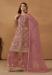 Picture of Bewitching Net Rosy Brown Straight Cut Salwar Kameez