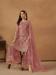 Picture of Bewitching Net Rosy Brown Straight Cut Salwar Kameez