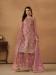 Picture of Bewitching Net Rosy Brown Straight Cut Salwar Kameez