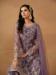 Picture of Elegant Net Plum Straight Cut Salwar Kameez