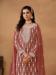 Picture of Bewitching Georgette Brown Straight Cut Salwar Kameez