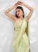 Picture of Lovely Chiffon & Satin Dark Khaki Saree