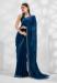 Picture of Sightly Chiffon & Satin Navy Blue Saree