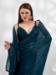 Picture of Stunning Chiffon & Satin Navy Blue Saree