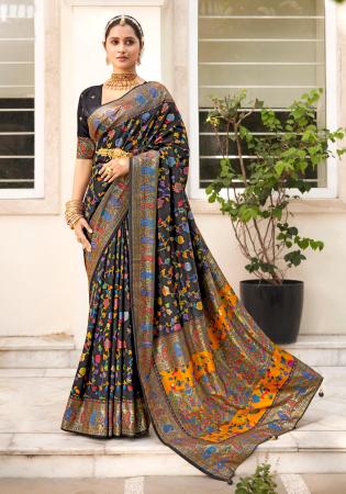 Picture of Superb Silk Black Saree