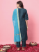 Picture of Cotton Dark Slate Grey Readymade Salwar Kameez