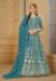 Picture of Statuesque Georgette Cadet Blue Anarkali Salwar Kameez