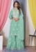 Picture of Georgette Dark Sea Green Straight Cut Salwar Kameez