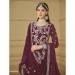 Picture of Nice Georgette Brown Straight Cut Salwar Kameez