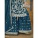 Picture of Radiant Georgette Teal Straight Cut Salwar Kameez