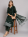 Picture of Cotton & Silk Dark Slate Grey Readymade Salwar Kameez