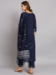 Picture of Cotton & Silk Navy Blue Readymade Salwar Kameez