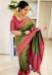 Picture of Ideal Silk Dark Olive Green Saree