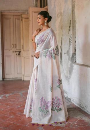 Picture of Admirable Cotton White Saree