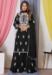 Picture of Stunning Georgette Black Straight Cut Salwar Kameez