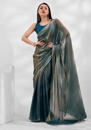 Picture of Radiant Georgette Dark Slate Grey Saree