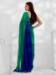 Picture of Statuesque Georgette Dark Green & Navy Blue Saree