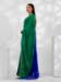 Picture of Statuesque Georgette Dark Green & Navy Blue Saree