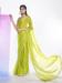 Picture of Stunning Georgette & Silk Yellow Green Saree