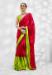 Picture of Pretty Georgette & Silk Crimson Saree